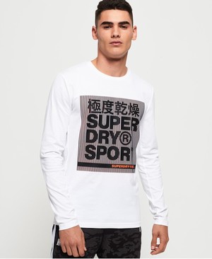 Superdry Core Graphic Hosszú Ujjú Férfi Pólók Fehér | QBKTS0256